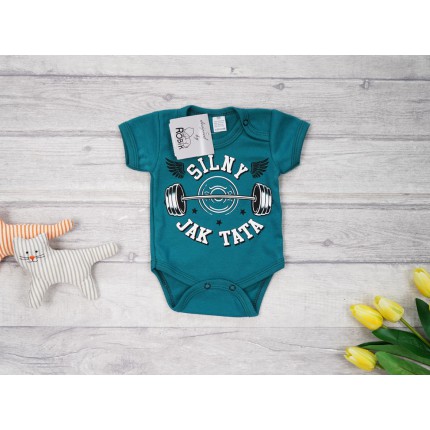 BODY SILNY JAK TATA ciężary butelkowe wzór 649 krótki rękaw