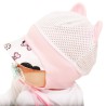 Biała CZAPKA MYSZKA DASZEK PINK przeciw poceniu się głowy LATO
