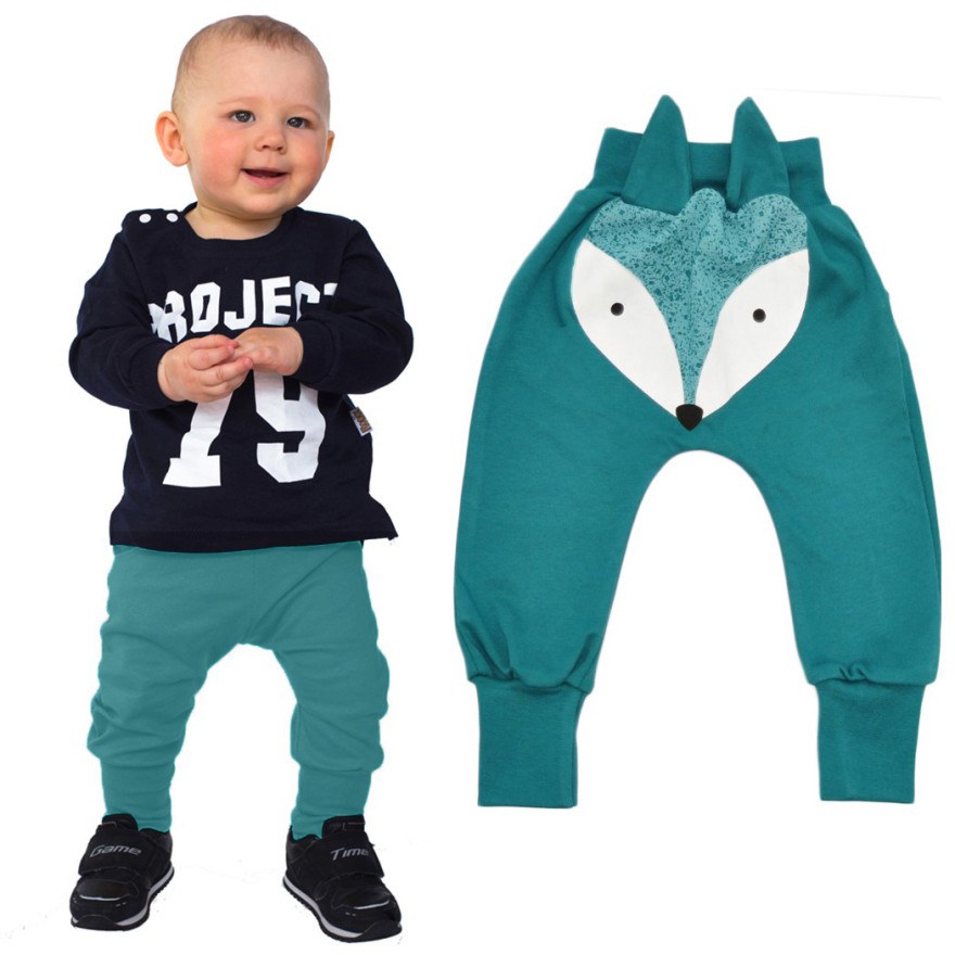 Butelkowa zieleń SPODNIE LISEK do nauki samodzielności z wyciąganą gumką