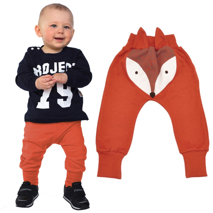 Rude spodnie LISEK do nauki samodzielności z wyciąganą gumką