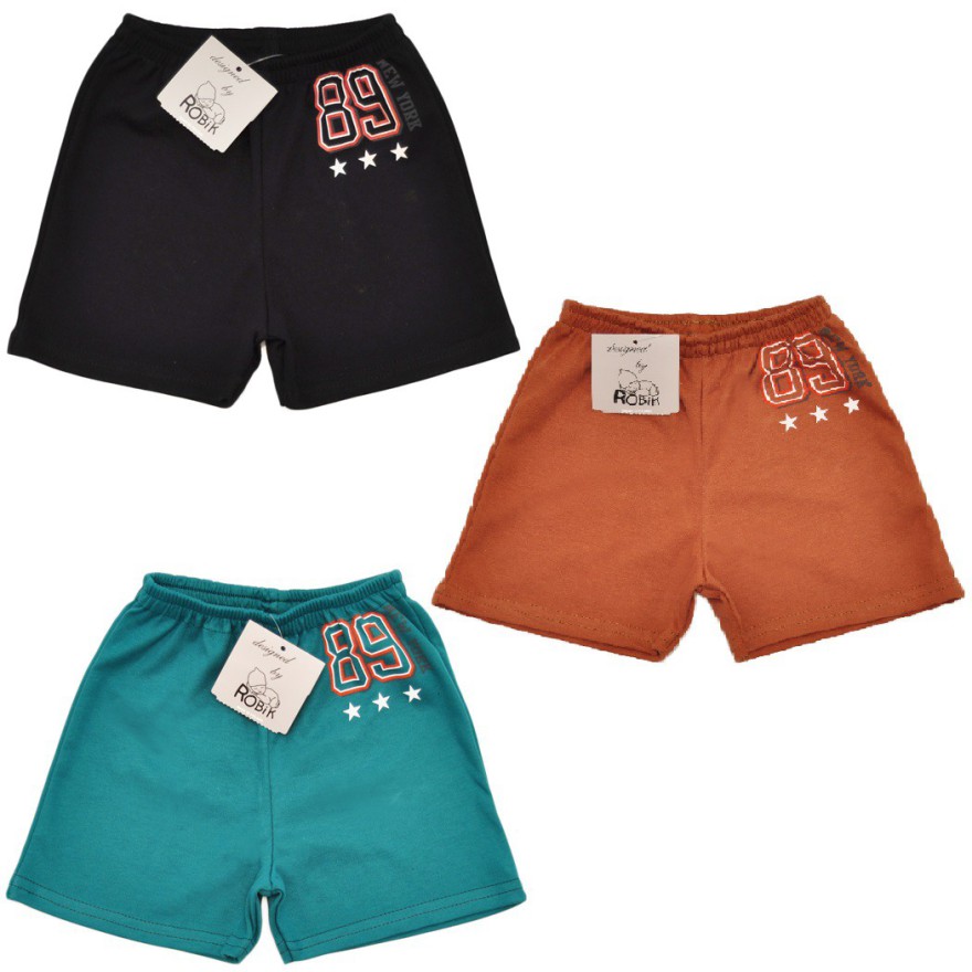 3pak KRÓTKIE SPODENKI zestaw 2 czarne brązowe butelkowe SZORTY LATO