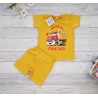 PIŻAMA letnia musztardowa STRONG TRUCK 677 krótki rękaw