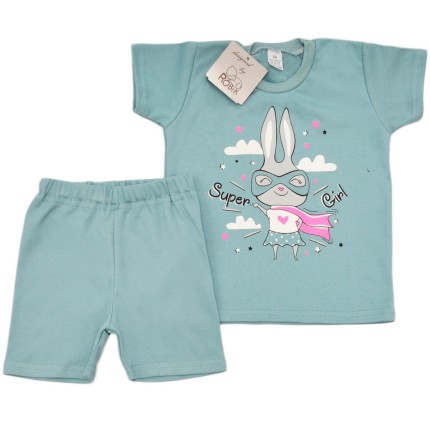 PIŻAMA letnia iceberg SUPER GIRL 680 krótki rękaw