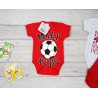 BODY MAŁY KIBIC z piłką czerwone wzór 662 krótki rękaw patriotyczne