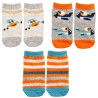 3pak SKARPETKI bawełniane skarpety chłopięce C-29 SAMOLOTY PASKI