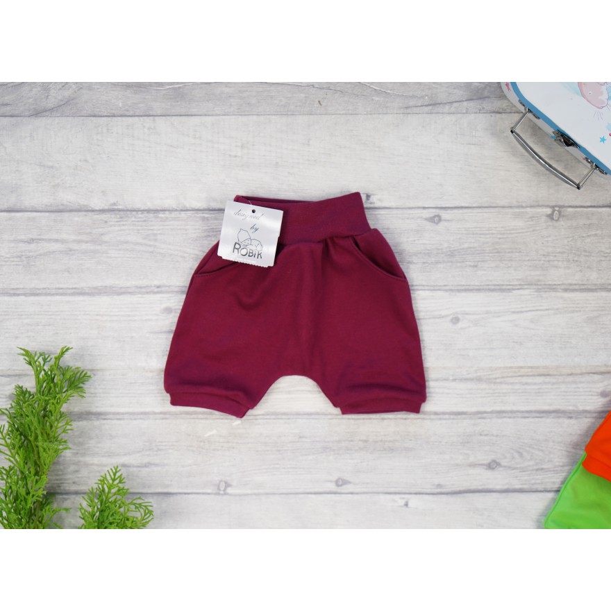 Bordowe SPODENKI LISEK krótkie na lato
