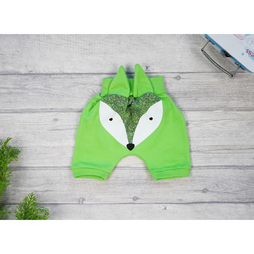 Zielone neonowe SPODENKI LISEK krótkie na lato