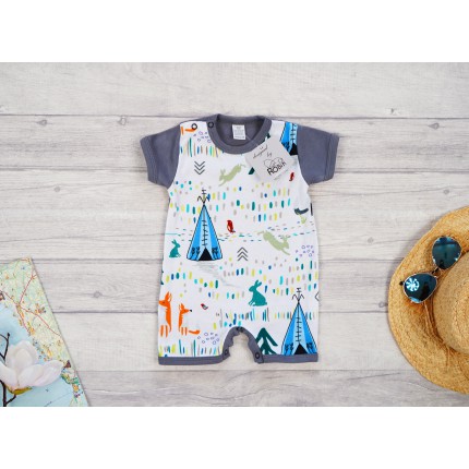 RAMPERS TIPI grafitowo- biały wzór 687 lato