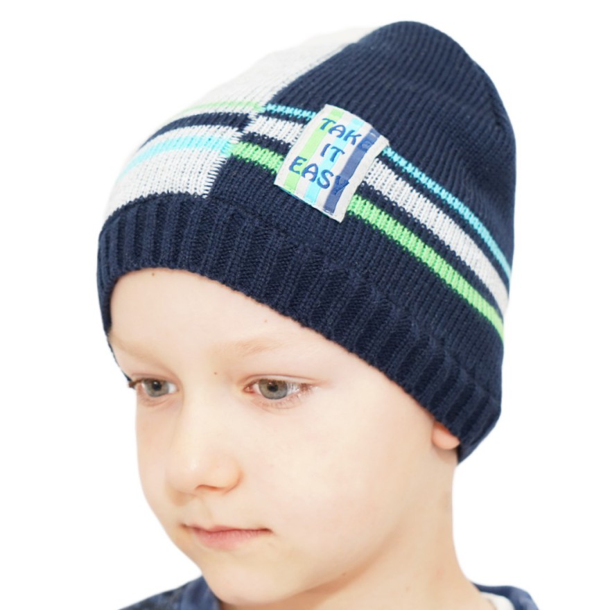 Czapka zimowa dla chłopca Steve granatowa