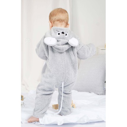 Szary pajac KOMBINEZON MYSZKA wiosna jesień