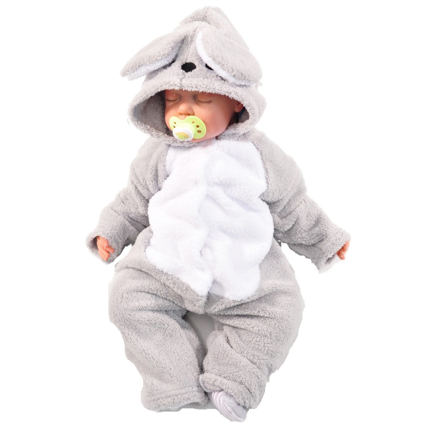 Szary pajac KOMBINEZON MYSZKA wiosna jesień