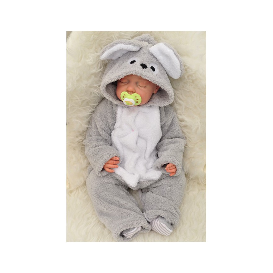 Szary pajac KOMBINEZON MYSZKA wiosna jesień