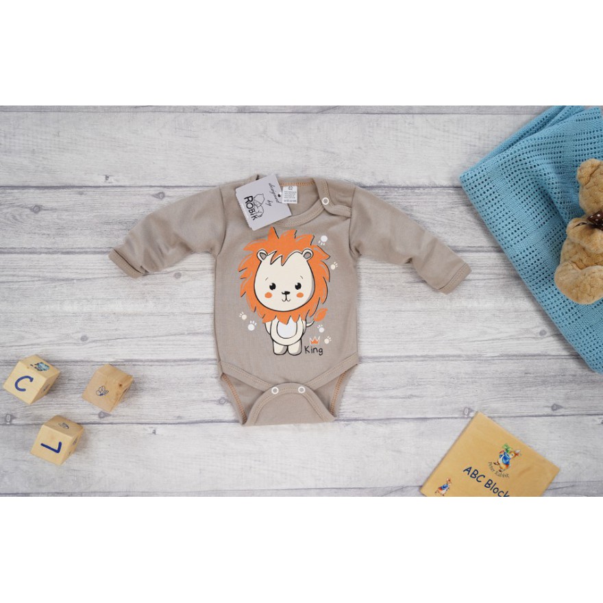 Kawowe BODY KING lew długi rękaw wzór 701