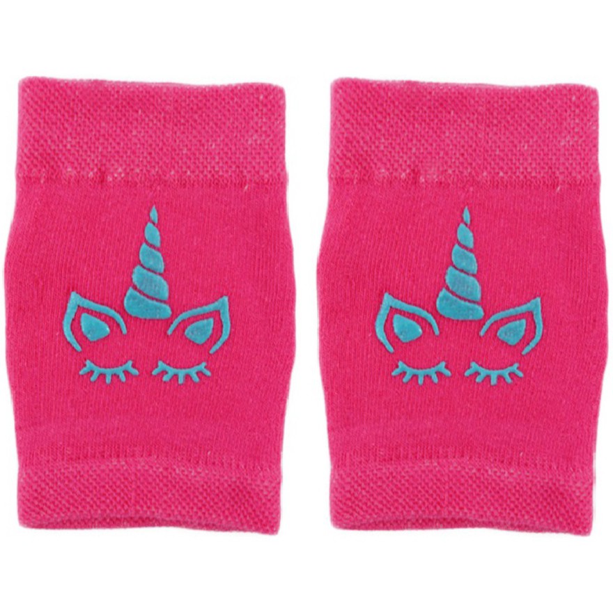 Amarantowe NAKOLANNIKI z ABS jednorożec DO RACZKOWANIA rozmiar uniwersalny