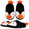 Czarne KAPCIE PINGWINY ciepłe miękkie ciapy