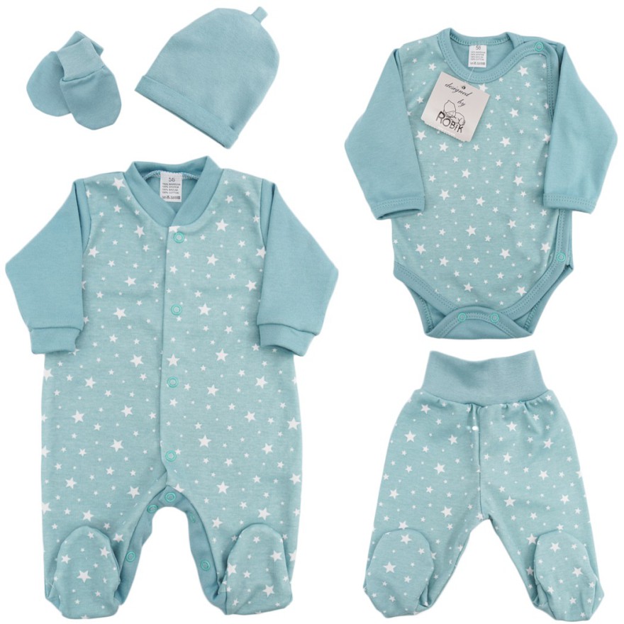 WYPRAWKA dla noworodka do szpitala 5 części iceberg gwiazdki 219i