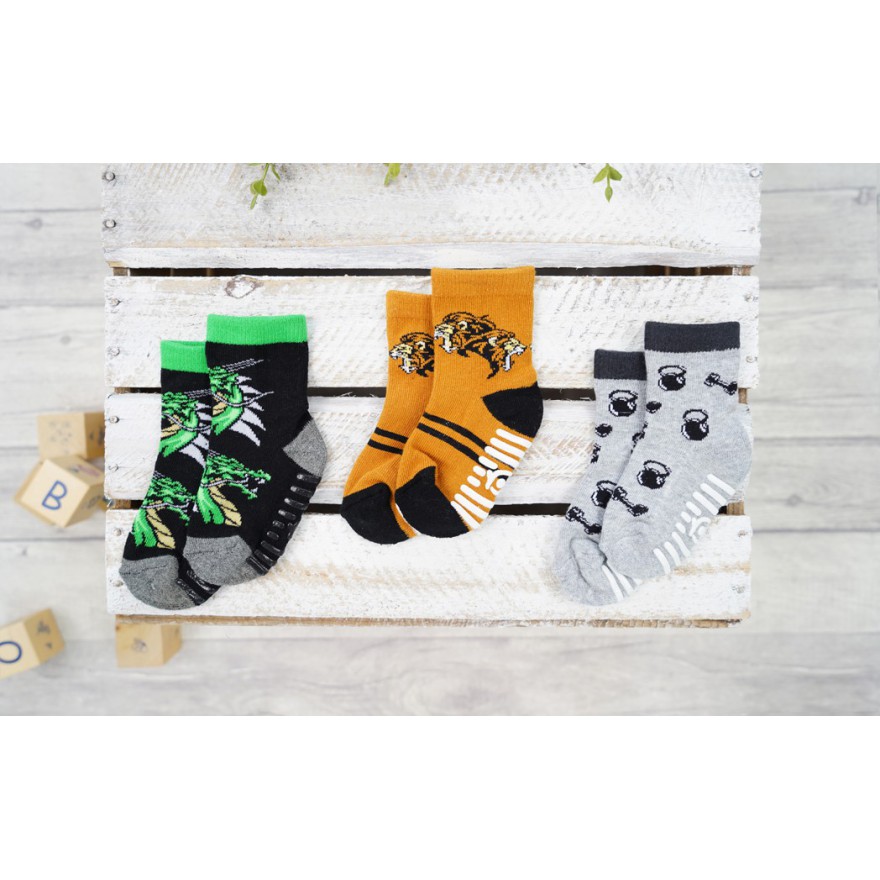 3 PAK SKARPETKI LWY skarpety chłopięce z ABS C-33