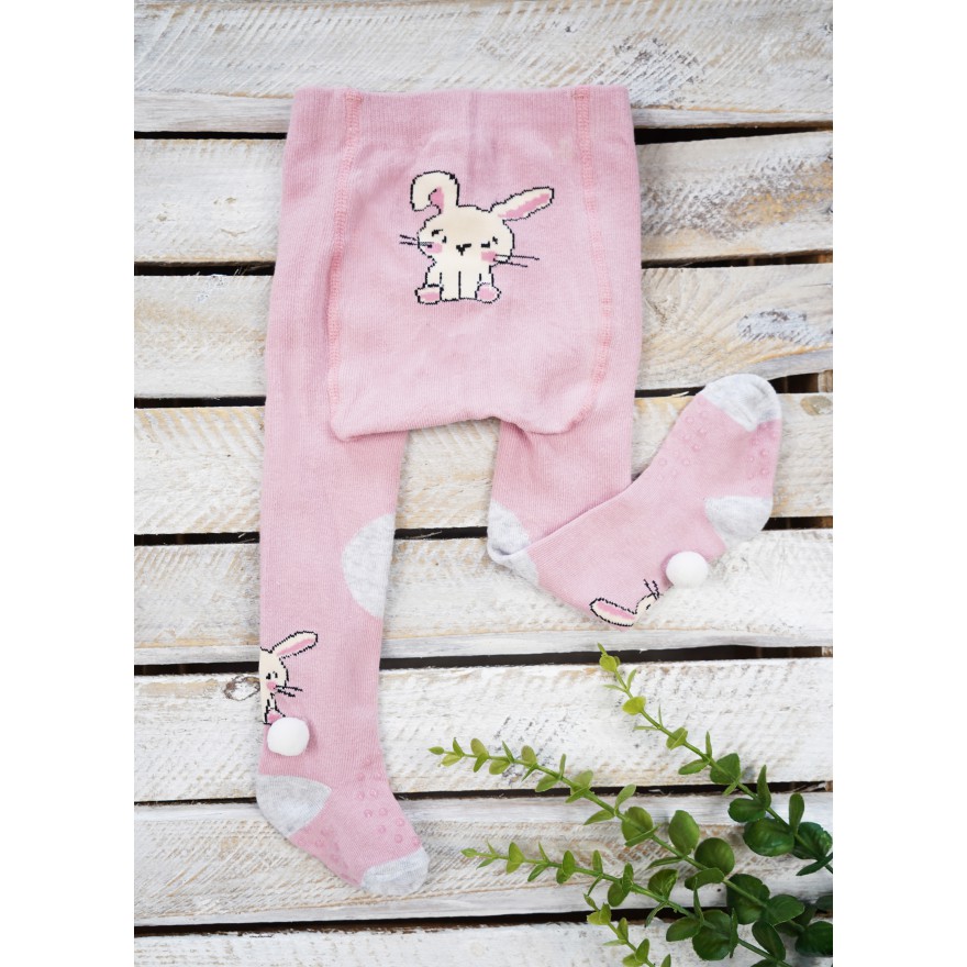 RAJSTOPY do RACZKOWANIA różowe z królikiem 3d POTRÓJNY ABS! wzór 462