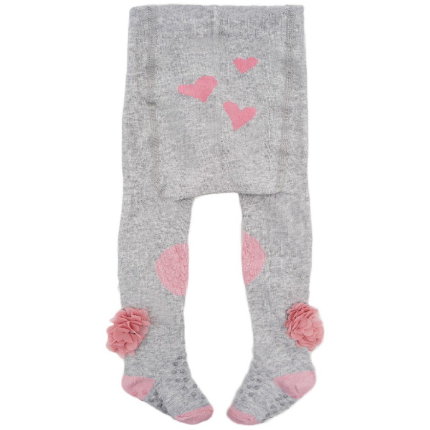 RAJSTOPY do RACZKOWANIA szare z kwiatami 3d POTRÓJNY ABS! wzór 465