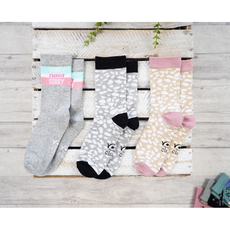 3pak SKARPETKI bawełniane SORRY skarpety dziewczęce D-39