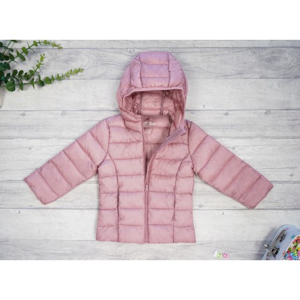 Wrzosowa KURTKA dziewczęca z kapturem jesień wiosna