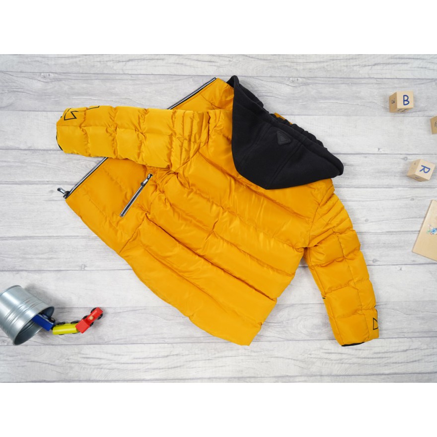 Musztardowa KURTKA pikowana 11 SILVERY na futerku ZIMA