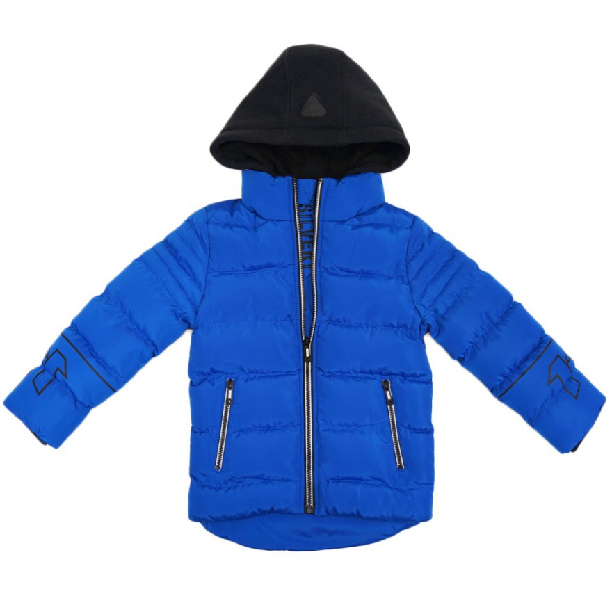 Niebieska KURTKA pikowana 11 SILVERY na futerku ZIMA