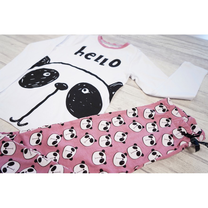 Piżama dziewczęca HELLO PANDA piżamka długi rękaw