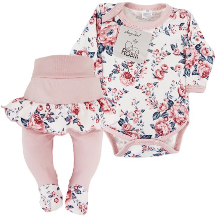 Komplet 2cz NADIA body + półśpiochy z falbanką wz. 373r