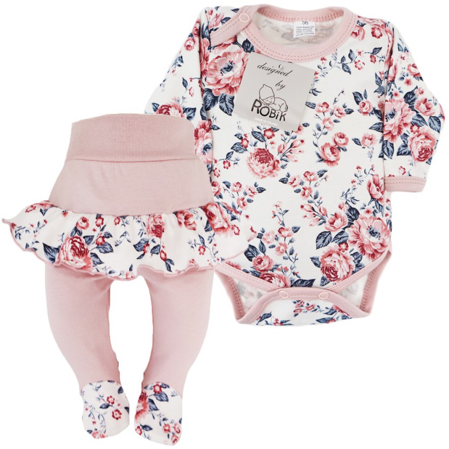 Komplet 2cz NADIA body + półśpiochy z falbanką wz. 373r