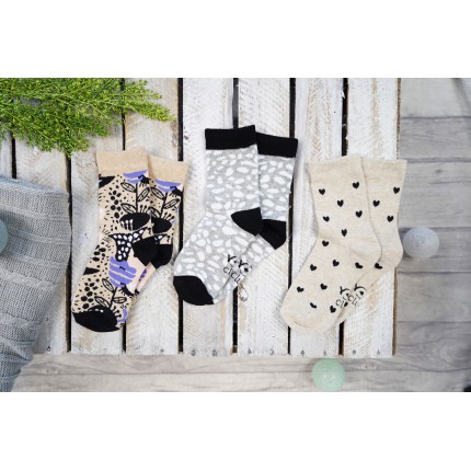 3pak SKARPETKI bawełniane NATURA skarpety dziewczęce D-44