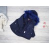Granatowa KURTKA dziewczęca na futerku ZIMA