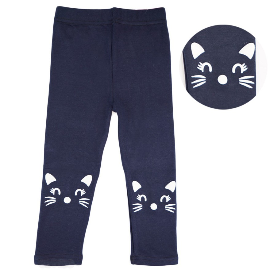 Granatowe LEGGINSY kotki GETRY długie