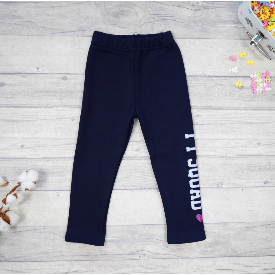 Granatowe LEGGINSY ocieplane na futerku GETRY PY SQUAD