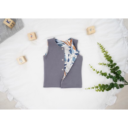 Grafitowa KAMIZELKA miś koala BEZRĘKAWNIK