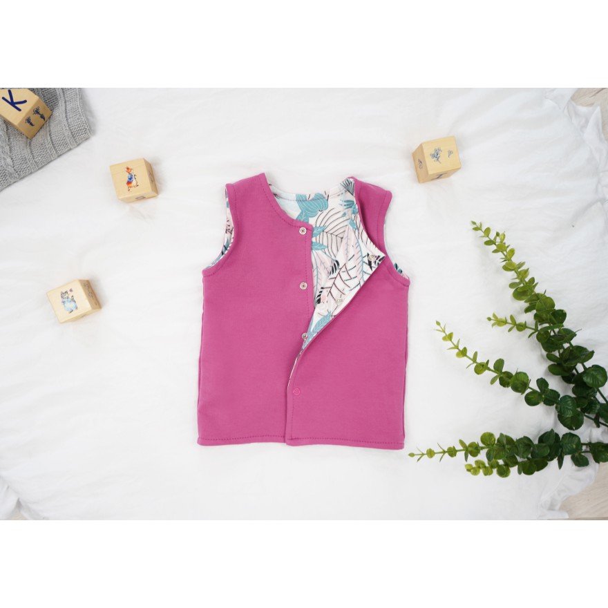 Wrzosowa KAMIZELKA miś koala BEZRĘKAWNIK