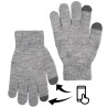 Szare rękawiczki SERCE z ABS i szarym dotykiem RK-7