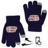 Granatowe rękawiczki IT'S GONNA z ABS i szarym dotykiem RK-12