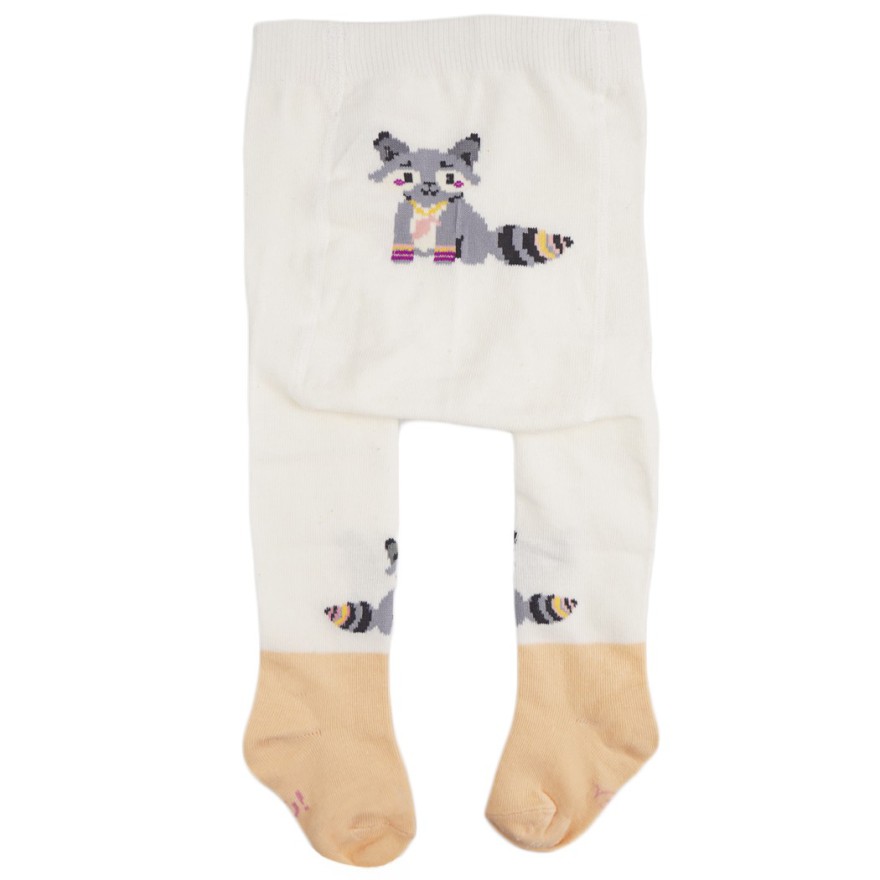 RAJSTOPY bawełniane kremowe z szopem wzór 485