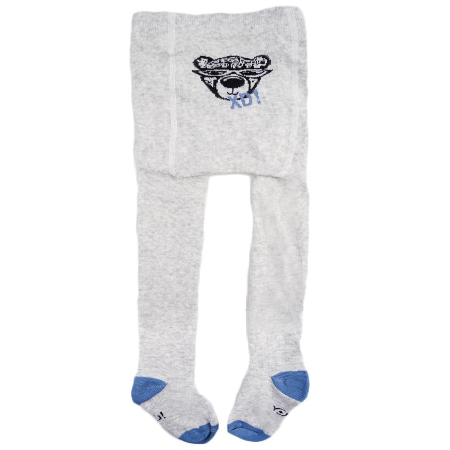 RAJSTOPY bawełniane szare z misiem XD wzór 480