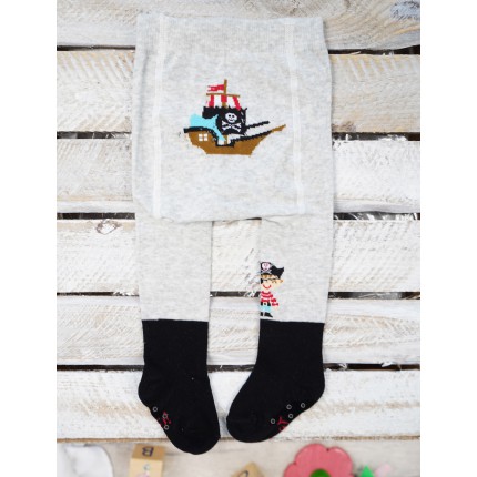 RAJSTOPY z ABS szare z okrętem PIRAT wzór 472