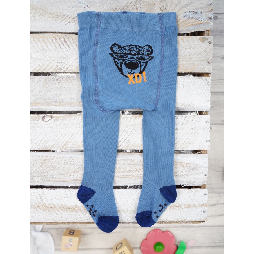 RAJSTOPY z ABS niebieskie z misiem XD wzór 473