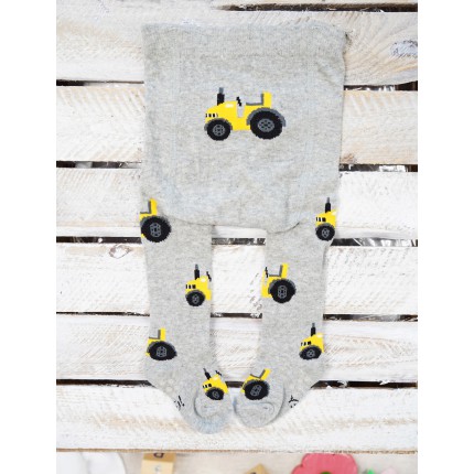 RAJSTOPY z ABS szare z żółtym traktorem wzór 476