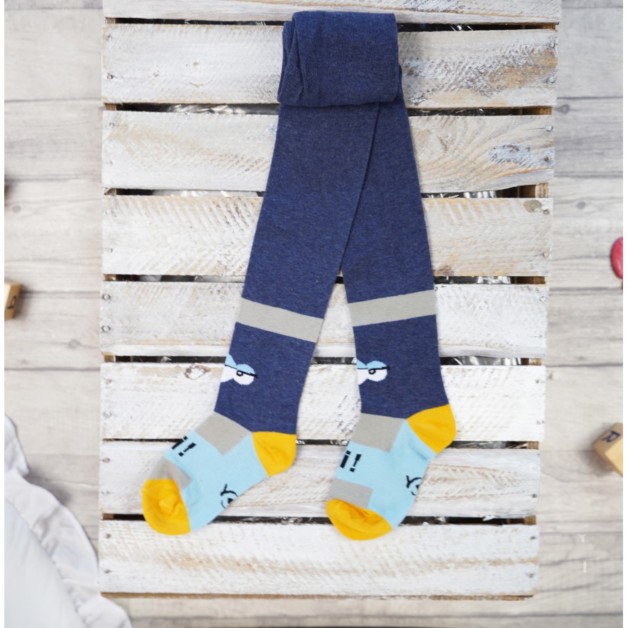 RAJSTOPY chłopiece niebieskie z oczami wzór 491