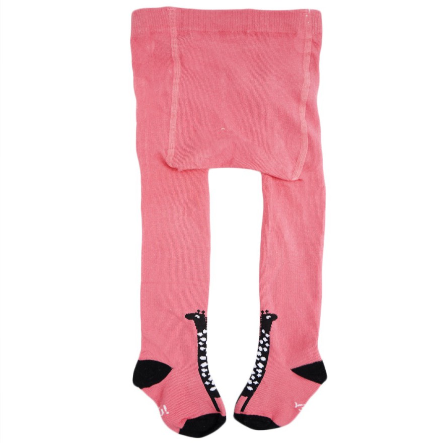 RAJSTOPY dziewczęce różowe z żyrafą wzór 504