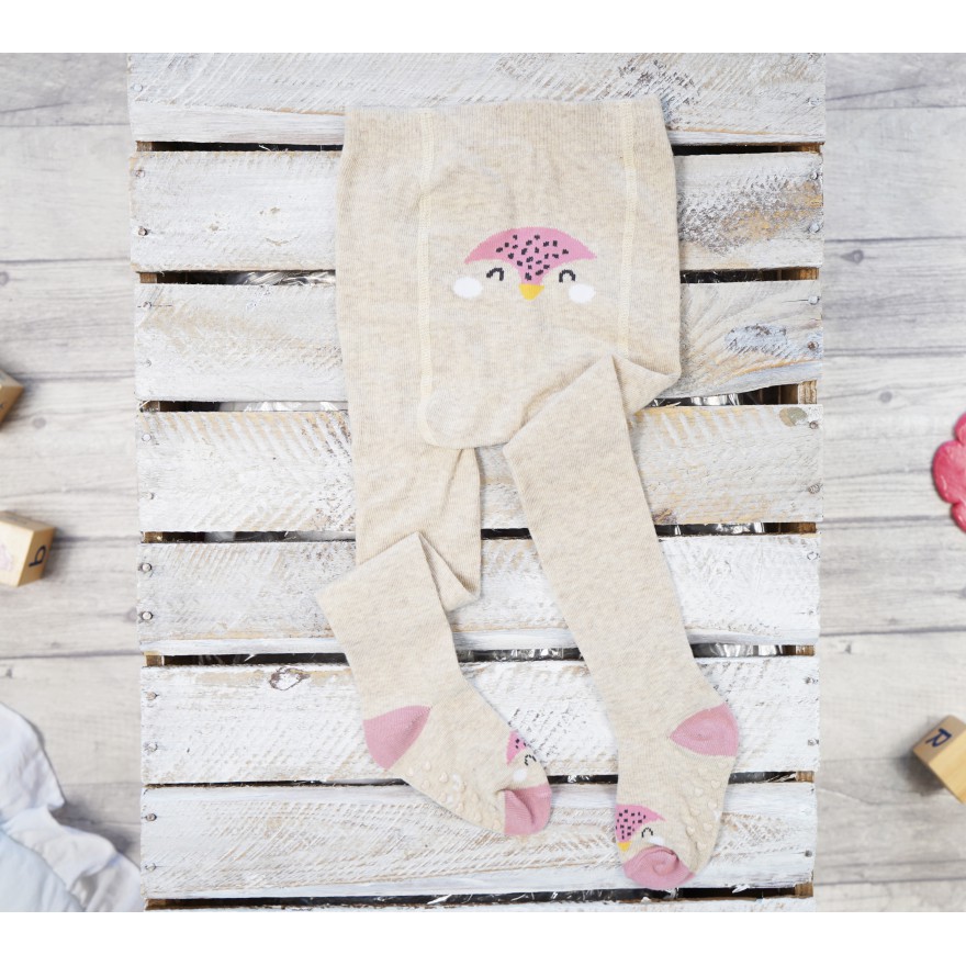 RAJSTOPY z ABS beżowe z ptakiem wzór 503