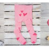 RAJSTOPY z ABS różowe w serca i kropki wzór 507