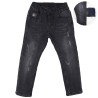 Czarne SPODNIE JEANSOWE ocieplane jeansy chłopięce