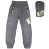 Szare SPODNIE ocieplane NEVER chłopięce spodenki dresowe