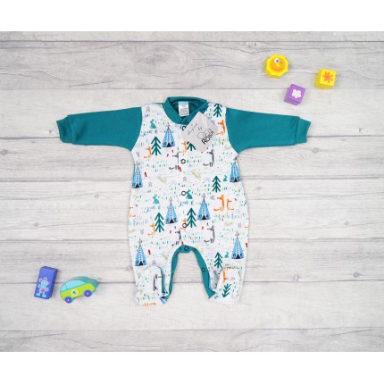 WCZEŚNIAK pajac pajacyk butelkowy las tipi 387b bawełna